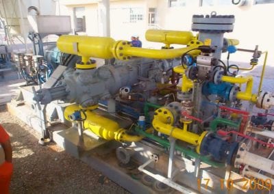 Associated gas from crude oil at gas processing plant P064
